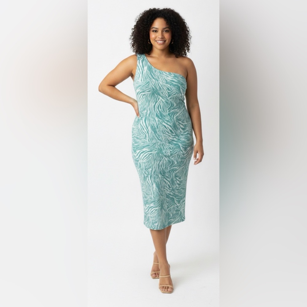 NWT!! Nine West One Shoulder Bodycon Maxi Dress Size 0X